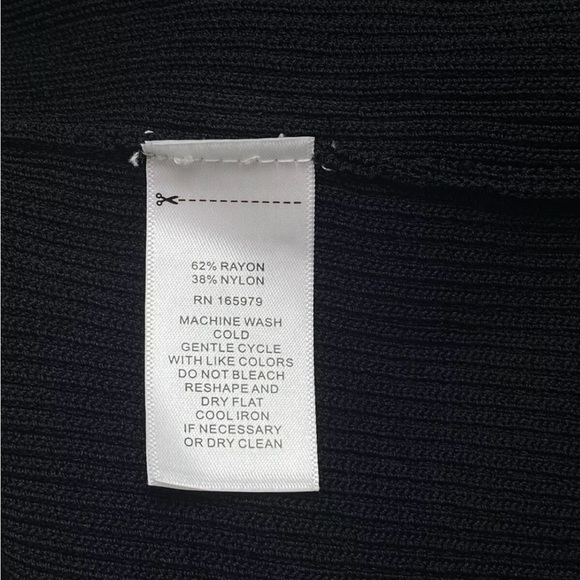 Adrienne Landau Dress Maxi XS Twisted Ribbed Knit Long Sleeve Black - Picture 13 of 13